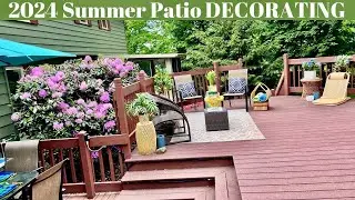 New* DECORATE WITH ME | SUMMER PATIO DECORATING IDEAS 2024