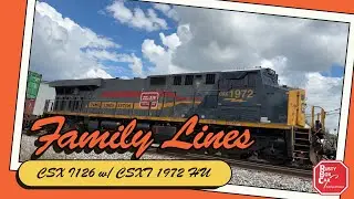 CSX Intermodal Train I126 With Family Lines 1972 Heritage Unit - South and North of Radnor Yard