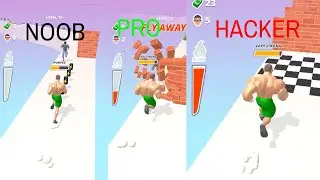 NOOB vs PRO vs HACKER in Muscle Rush