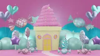 Candyland animation blender | Lollipop and Ice cream home