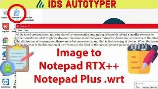 Convert images into Notepad RTX++(.rtx) / Notepad Plus (.wrt) using Autotyper , Data entry Autotyper