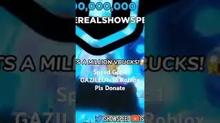 Speed Got 1 GAZILLION in Roblox PLS DONATE until the END 