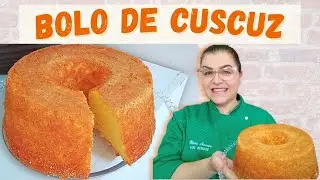BOLO DE CUSCUZ SEM GLÚTEN, SIMPLES, DELICIOSO - FEITO NO LIQUIDIFICADOR