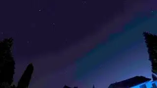Sternschnuppen und Polarlichter am 12-13.08.2024 über Rosengarten.Leider schlecht gerendert.