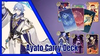 Ayato Slicing and Dicing Enemies | Genshin TCG