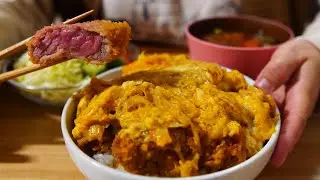 A yummy evening / Beef steak cutlet GyuKatsu don Meal Combo