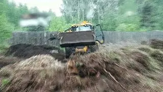 Куда девать корни? Перекопал весь участок! Дача. Корчуем, ровняем, копаем.  1 ч.