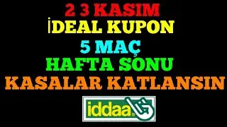 ÇANTALAR HAZIRLANSIN ! KASALAR KATLANSIN... 2 KASIM VE 3 KASIM 2024 İDDAA TAHMİNLERİ