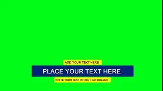 Green Screen Free Lower Third 2020 #3