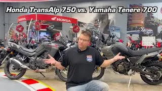 Honda Transalp 750  vs.  Yamaha Tenere T7 | Side by Side First Look & How They Feel