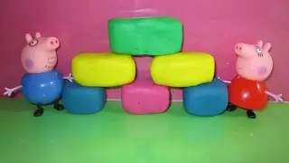 Свинка Пеппа Яйца с сюрпризом открываем игрушки Peppa Pig Play Doh Surprise Eggs