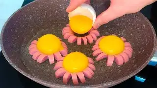 Simple and delicious recipe! Just sausages and eggs! You'll be amazed