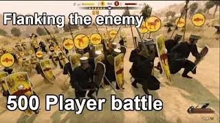 Flanking the enemy in a 500 player battle!