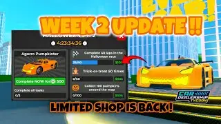 🔥 WEEK 2 UPDATE IS HERE !! & NEW LIMITED SHOP IS BACK 2024#cardealershiptycoonnewupdate