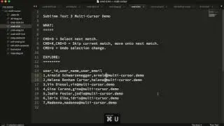 Exploring The Power Of Multiple Cursors And Selections In Sublime Text 3