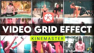 How to make VIDEO GRID or VIDEO wall in kinemaster 🔥 | kinemaster video editing 💜 | Grid Video