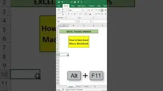How to Save Excel Macro(VBA) Workbook || MS Excel for Beginners