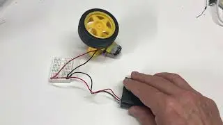 DC Hobby Motor, A Wheel, and Battery Pack