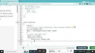 Remove duplicates from an unsorted linked list || LINKED LIST || IN C++ || GEEKSFORGEEKS || DSA