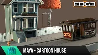 Maya 2018 Tutorial - Cartoon House breakdown - Modeling - Lighting - MASH Tree