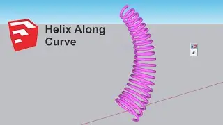Helix Along Curve Extension or Plugin for Sketchup Pro | Sketchup in Urdu & Hindi