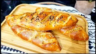 مطبخ ام وليد / خبز محشي بزوج كيسان فرينة و ربع صدر دجاج فقط ، احلى خبز ممكن توجدية تحفة 😋👍😍.