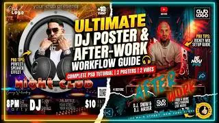How to Design Dj Night Club Poster | Night Club Poster Design Tutorial | Free Psd File 👈
