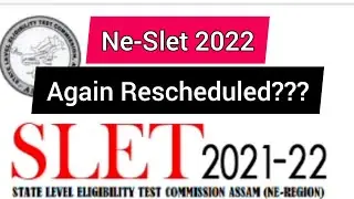 Neslet 2022 Rescheduled Again ??? / Neslet 2022 Latest Update by Slet Commission