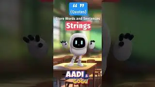 Aadi and Gogu | Strings | Coding for Kids #kids #cartoonvideos #kidcoder #coding4kids
