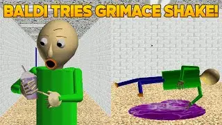 Now Baldi is mad! | Baldi Tries Grimace Shake! [Baldi's Basics Mod]