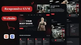 Build and Deploy A Responsive GYM Website from Scratch | HTML, CSS Tutorial