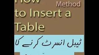 How to Insert a Table in MS Publisher 2003 | Urdu