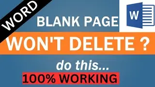 How to delete blank page in word 2007 / 2010 / 2016 - | Remove Blank Page in ms word
