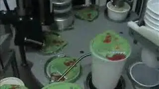 Автомат однорядный АДНК 39 фасовка сметаны, текучих и пастообразных продуктов в готовую тару