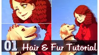 How to paint hair and fur in Paint Tool SAI - #01 Tutorial