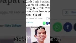 Dede Sunandar Sedih Gagal Jadi Pejabat Padahal Sudah Jual 2 Mobil