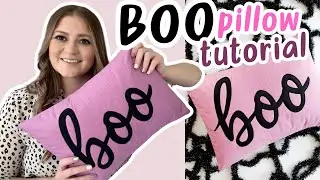 CUTEST Halloween PINTEREST Project: Boo Applique Pillow Cover Tutorial
