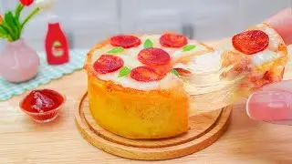 ASMR Cooking 🍕 Cooking Delicious Layer Pizza in Miniature Kitchen 🍕 Mini Yummy Fast Food Recipe