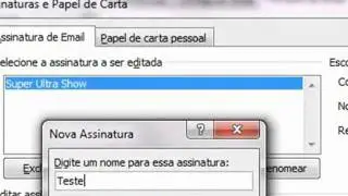 Microsoft Outlook: Criando assinaturas