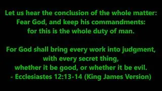 Ecclesiastes 12:13-14 (Halloween) @RighteousGhostWords