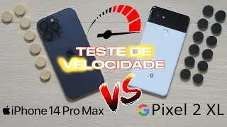 #apple #android #jrtech Teste de Velocidade: iPhone 14 Pro Max vs Google Pixel 2 XL ✔️