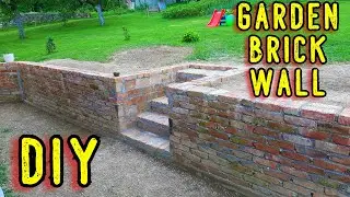 Brick Garden Wall with Steps - From Start to Finish - DIY