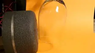 Breaking a wine glass with sound