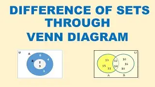 Venn diagram | Difference of sets through venn diagram | online math with asad