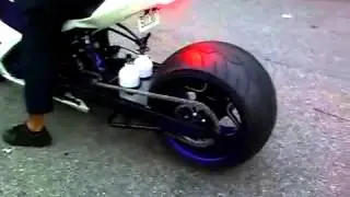 ZX10 with 360 burnout!