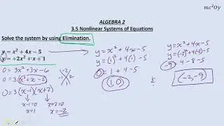 A2 3.5, Nonlinear Systems of Equations(E)