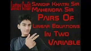 Class 10 Pairs of linear equation in two variables part 1