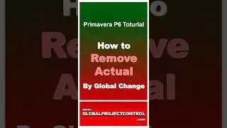 🔴 Easily Remove Actuals from Updated Project in Primavera P6 #primaverap6 #p6 #planning #schedule