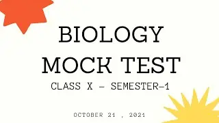 BIOLOGY MOCK TEST || SPECIMEN PAPER PATTERN || SEMESTER-1 ||  BIOLOGY Class-10 ICSE || Pre-board ||