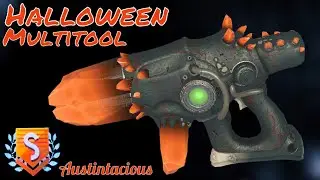 EPIC S-Class HALLOWEEN Theme Alien Multitool | Black with Black & Orange Crystals | EISSENTAM